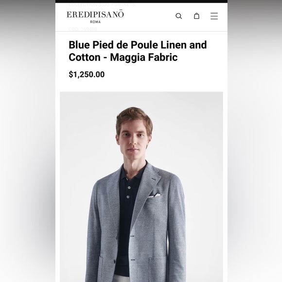 EREDI PISANO CHECKERED SUIT JACKET - Picture 2 of 13